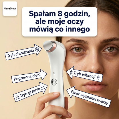 Zaawansowana terapia okolic oczu 3w1 - NovaGlow | Krioterapia + Termoterapia +  Wibracje EMS